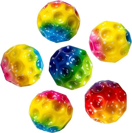 Rubber Moon Ball Bouncy Coral Kickball Anti Stress Ball (Pack Of 1 - Multicolor)