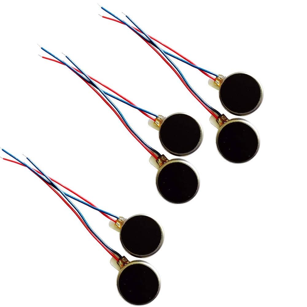 tatoko DC 3V 12000RPM Two Wired 10mm x 3mm Coin Cell Phone Vibration Motor 6PCS