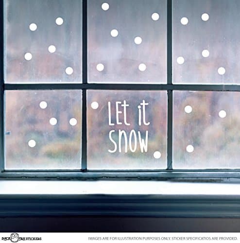 StickTak Stickers -LET IT SNOW Christmas Season Wall, Door or Window Vinyl Decal - 1 set - ST1138 - AUSTRALIAN MADE - GENUINE HANDMADE PRODUCT IS SOLD ONLY BY STORE