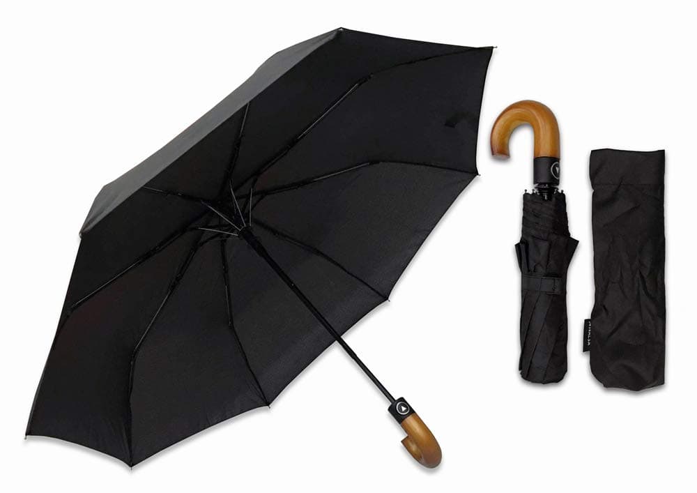 Inalsa Folding Umbrella Aut Gentleman Traditional Unisex Adult, unisex-adult