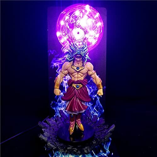 3D Illusion Anime Light Broly Figure LED Night Light Anime Broly Decor Lamp with Remote Control,Broly lamp Christmas Gift Toys for Boys/Broly Fans-Kids (Broly Purple Light)