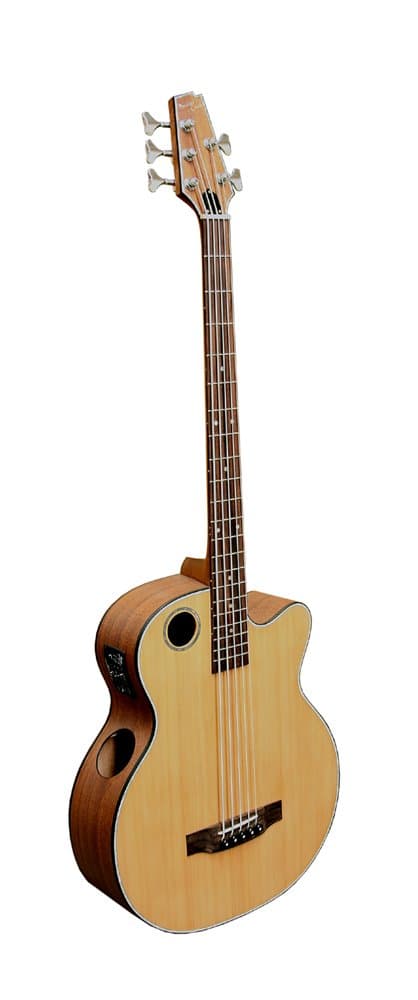 Boulder Creek EBR3-N5 Acoustic-Electric 5-String Bass, Cutaway, Cedar Top/ Mahogany,Natural Satin