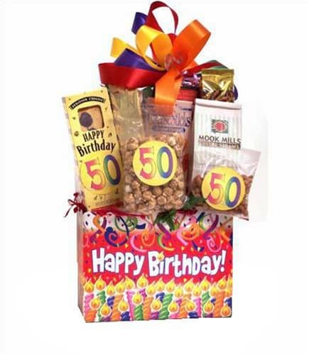 50th Birthday Surprise Gift Basket