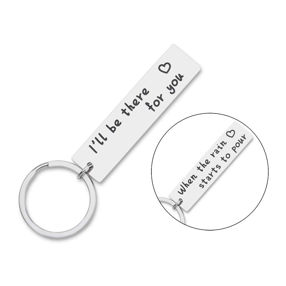 Tritiara Best Friend Gift Keychain for Women Men Friends TV Show Merchandise Quote Double-sided-Couples Gifts Keyrings for BFF Dad Mother Friendship Christmas Birthday Jewelry Gift