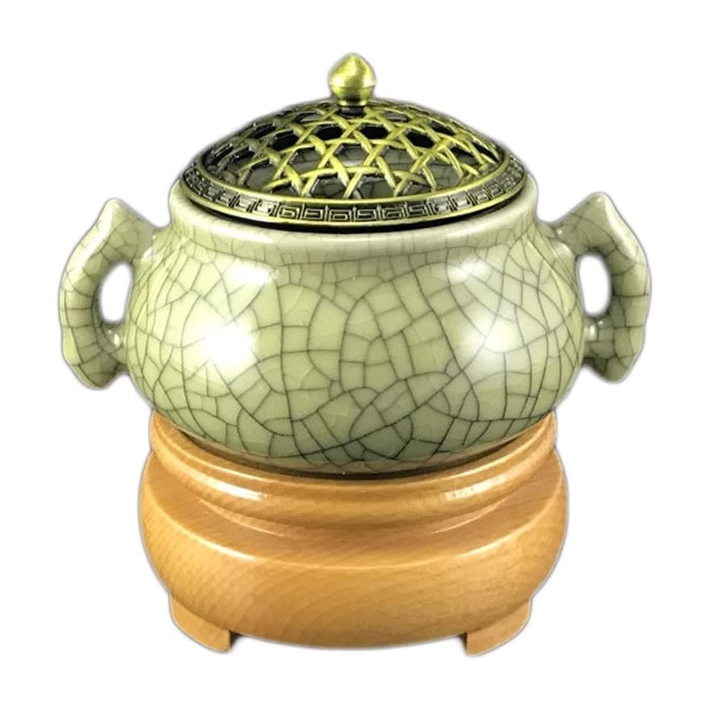 Electric Incense Burner, Household Temperature Adjustable Electric Incense Burner, Ceramic Incense Burner, Essential Oils Diffuser, Plug-in Timing Thermostat Incense Burner,Electric Oil Heating, WQQW