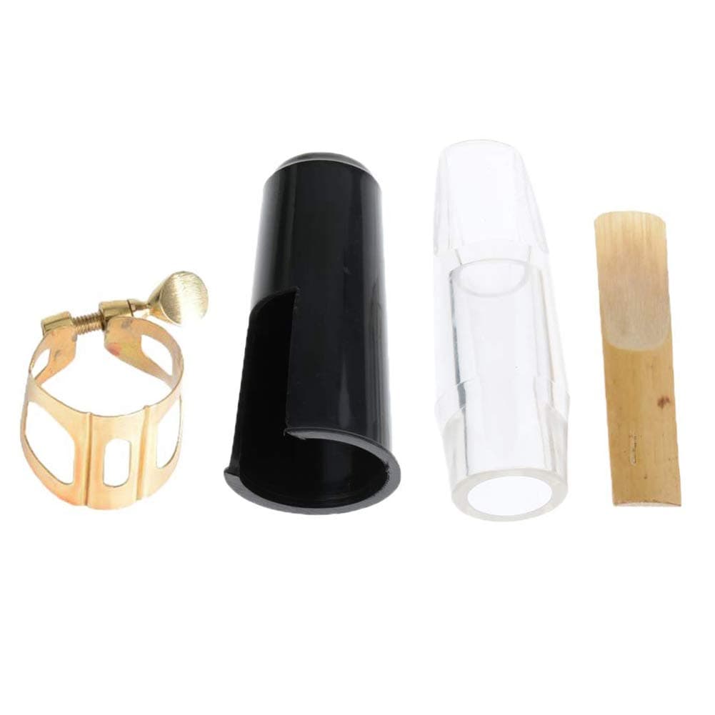 Yhomie Alto Sax Mouthpiece Kit Saxophone Mouthpiece+Mouthpiece Cap+Clip+Reed With Brass Ligature & Plastic Cover Musical Instruments Accessory
