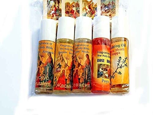 Set Of 5 Blessed Roll On Anointing Oils From The Holy Sepulchre Jerusalem Lot