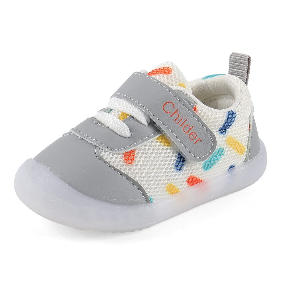 Baby Boys Girls First Walking Shoes Infant Toddler Trainers Anti-Slip Shoes