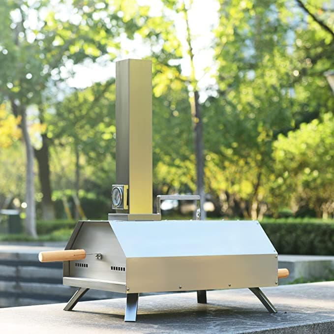 HAVISON Outdoor Pizza Oven, Pizza Maker, Pizza Pellet Oven with 11 Inch Pizza Stone, Powder-Coated Iron