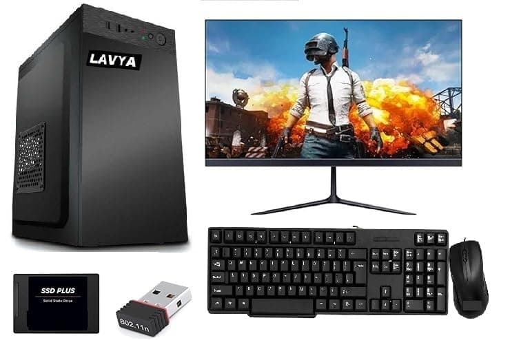 lavya ASSAMBLED PC i3-3rd GEN Processor | 8 GB RAM(DDR3)| 256 GB SSD | 20" in Monitor | Window 10 + PRO | WiFi | Keyboard+Mouse | (NOT for GTA 5)
