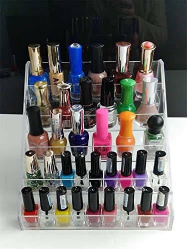 #1 Best Rate Nail Polish Organizer - CY Craft Acrylic Nail Polish Holder Rack Display Organizer - Assorted Styles (CT24)