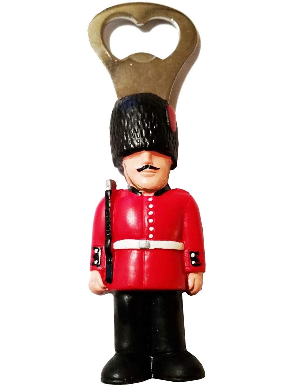 A Classic Collectible! British Royal Guard Magnetic Magnet Bottle Opener London Souvenir! Durable, Contemporary British Royal Guard Red and Black Bottle Opener! Souvenir / Speicher / Memoria! Quality Red and Black Moulded London Icon! Décapsuleur / Apribottiglie / Flaschenöffner / Abrebotellas Decal Custom Collection UK Souvenir!