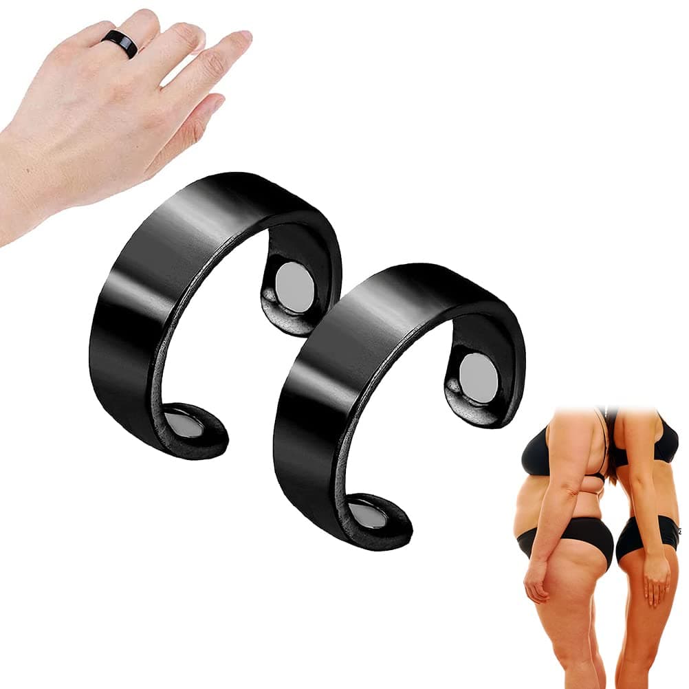 4 x Lymphatic Drainage Therapeutic Magnetic Ring, Magnetic Jewellery Magnetic Ring, Magnetic Therapy Ring, Magnetic Lymph Detox Rings for Men and Women