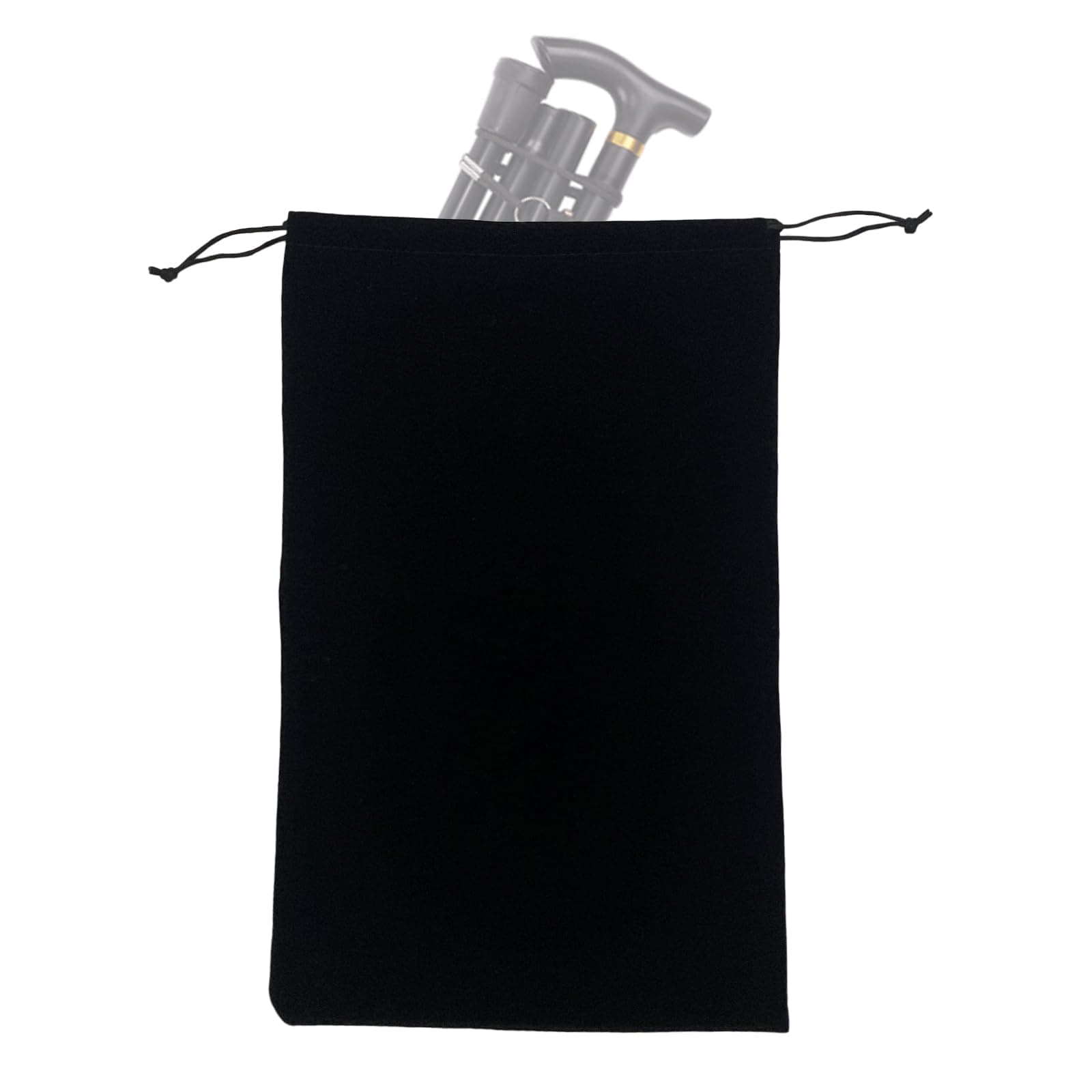 Portable Folding Cane Storage Bag, Flannel Walking Sticks Protective Pouch Travel Organizer for Disabled Elderly