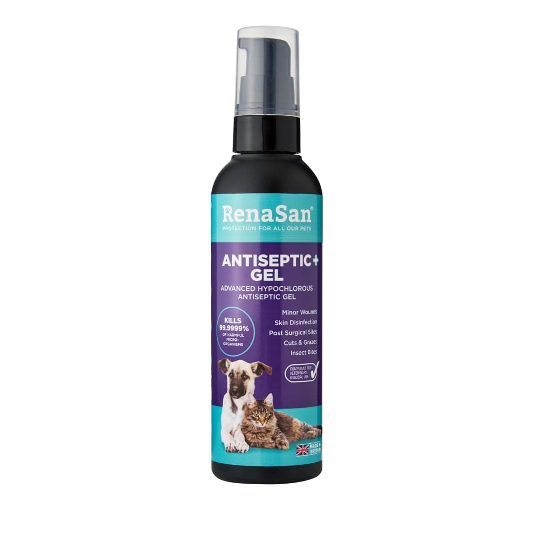 RenaSan Animal Antiseptic Gel (100ml) – Wound Disinfection, Kills Bacteria & Stops Itching, Veterinary-grade Skin Protection, Alcohol-Free, Non-irritating, for Dogs, Cats & all other animals
