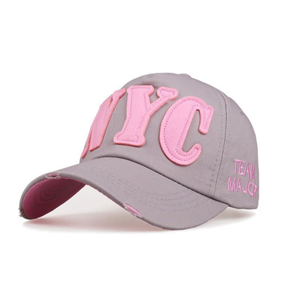 Fashion Unisex Snapback Hats Summer Letter NYC Baseball Caps Hip Hop Hats (Grey)