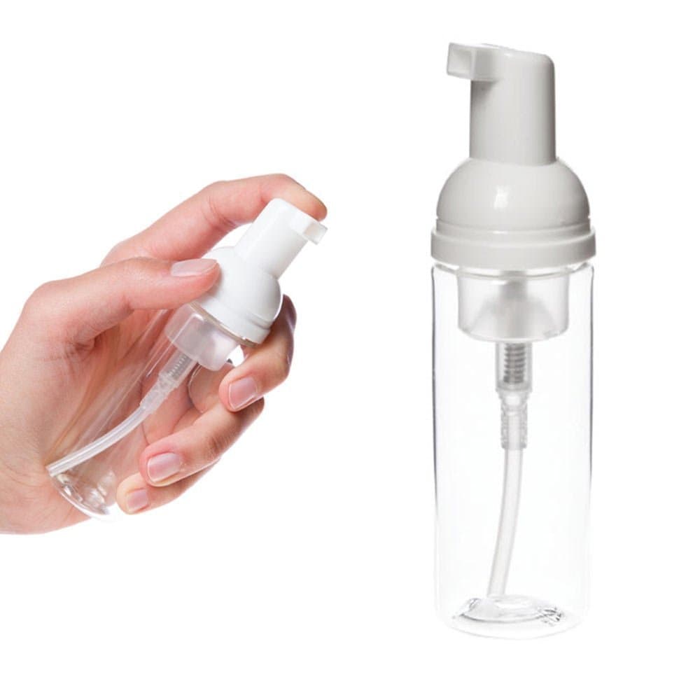 3 -Clear Plastic Foamer Bottle Pump Mini Travel Size Soap Dispenser Craft 50 ML