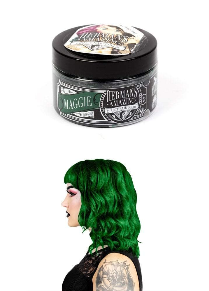 Herman's Amazing Direct Hair ColorSemi-Permanent Hairdye Maggie Dark Green