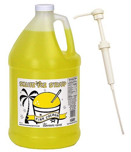 Shave Ice Syrup Gallons W/Pump (Pina Colada)