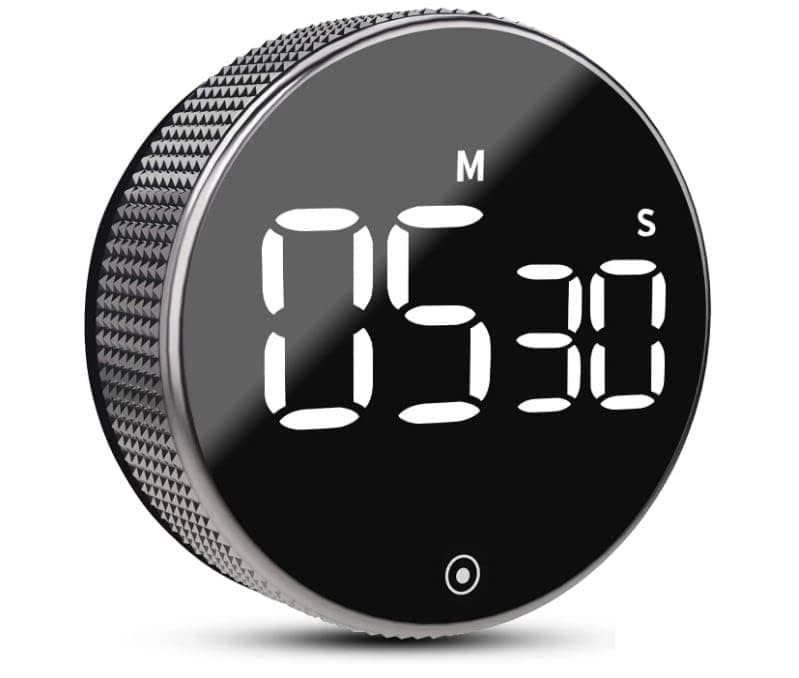 - AERYS Magnetic Digital Timers, Manual Countdown Kitchen Timer Countdown Clock,Mechanical Cooking Timer Counter Clock for Seniors, Adult and Kids to Use (Silver)