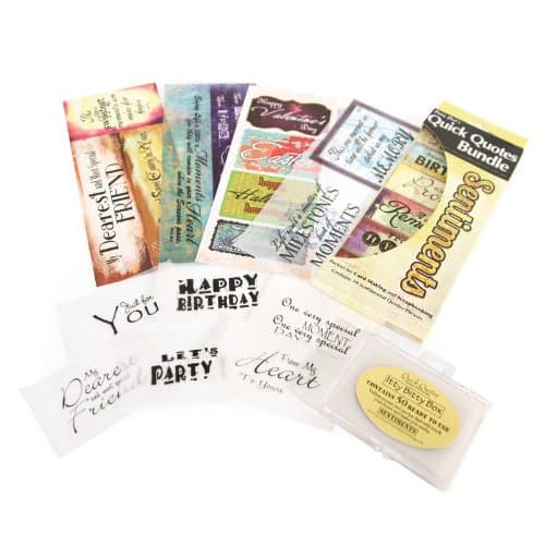 Quick Quotes Sentiments Bundle and Sentiments Itty Bitty Box