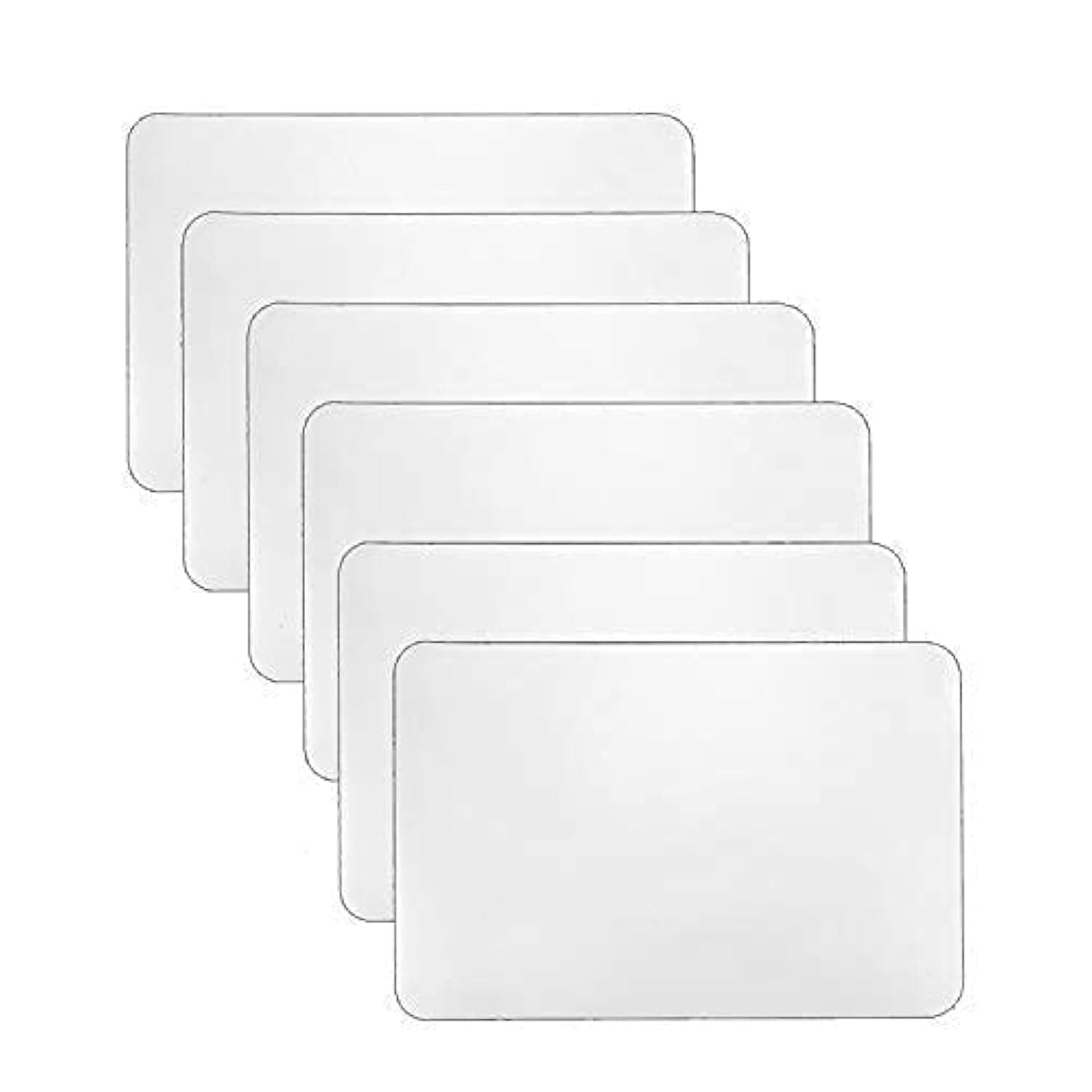 YoleShy 6 Pcs Plastic Placemats, Heat Resistant Washable Table Mats for Dining, Kitchen (17'' x 11''), Clear