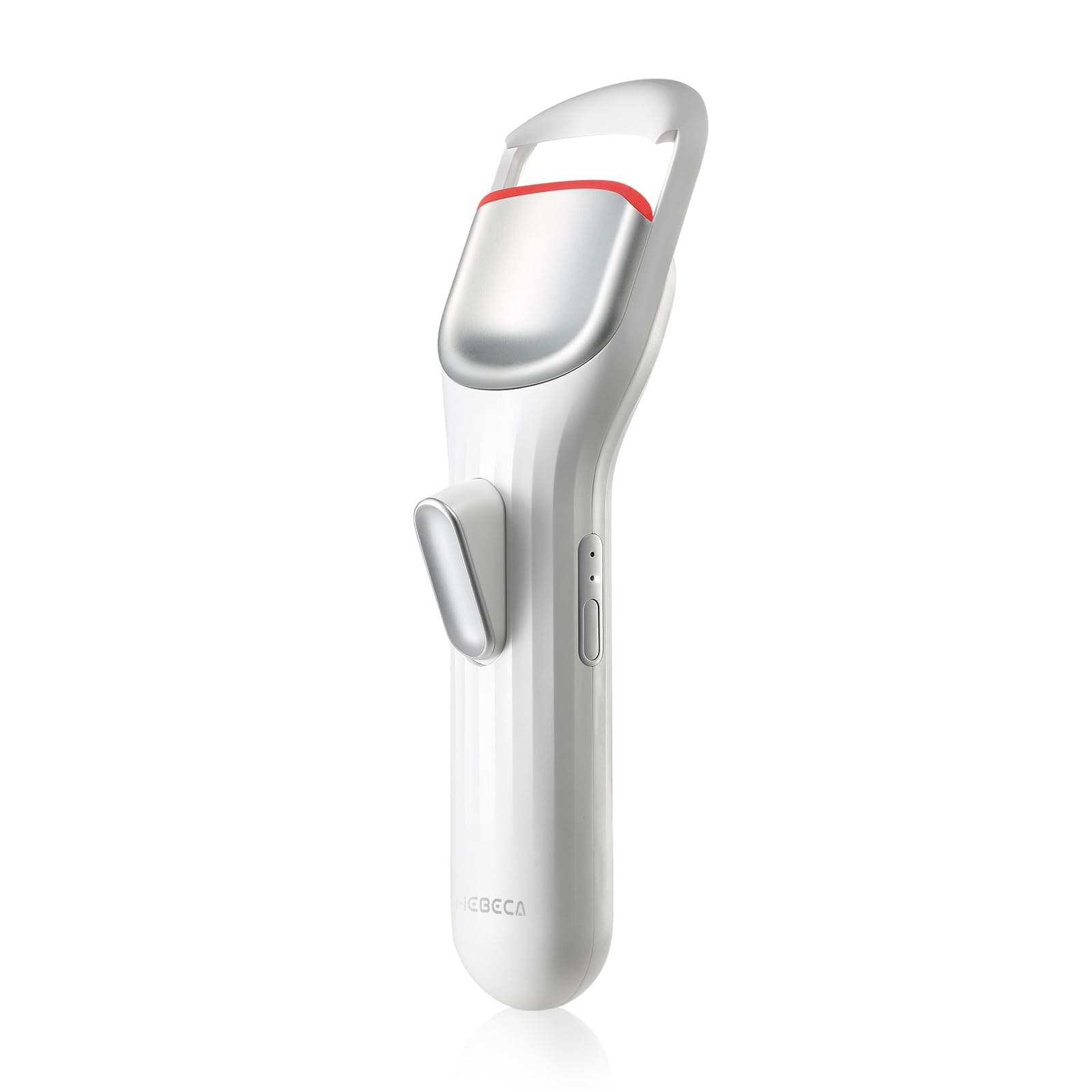 Heated Eyelash Curler Professional - Eye Lashes Curler with Innovative Heating Silicone, Electric Eyelashes Curler with 600mAh Rechargeable Battery EC4001 (White)