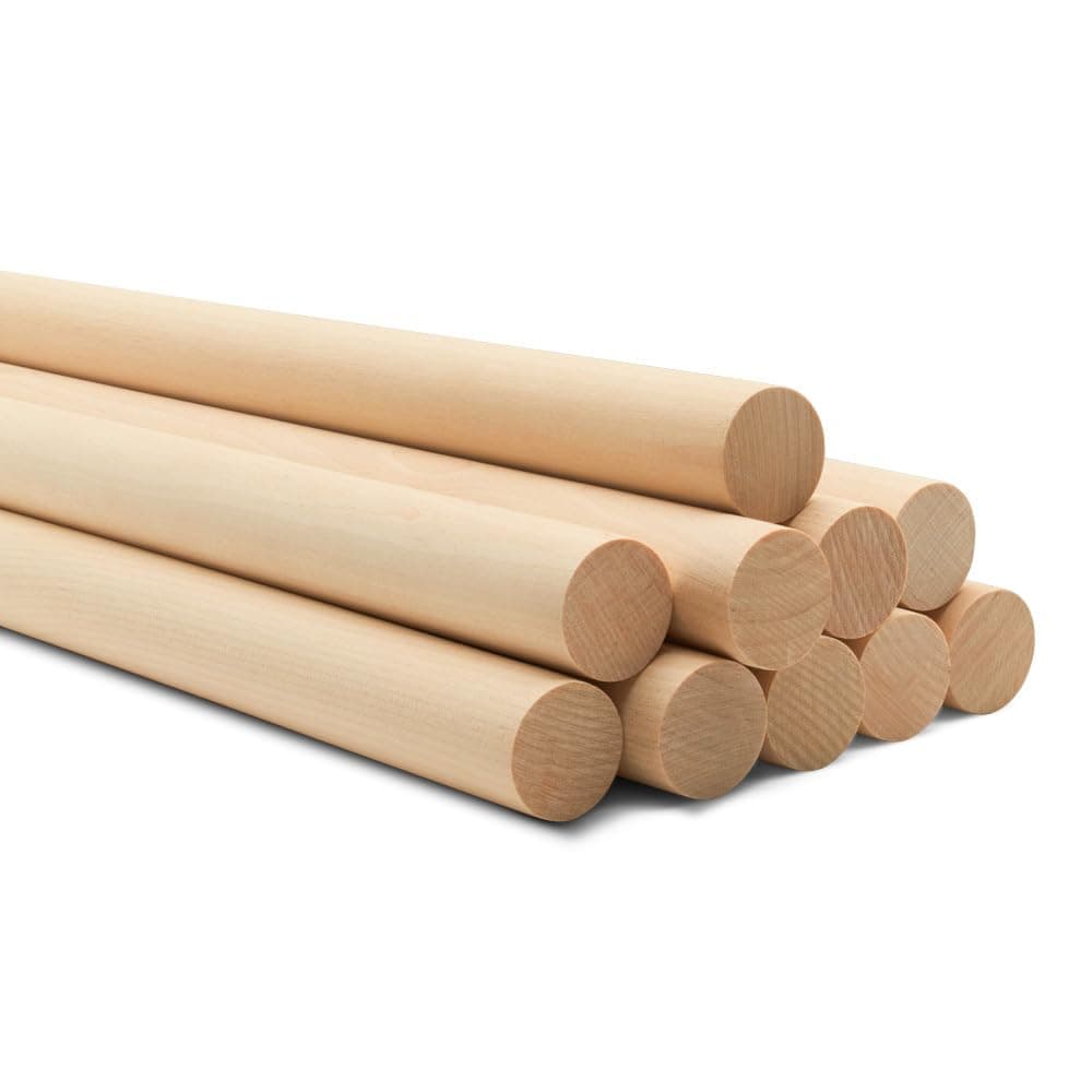 Dowel Rods Wood Sticks Wooden Dowel Rods – 1 x 36 Inch Unfinished Hardwood Sticks – for Crafts and DIYers – 2 Pieces by Woodpeckers