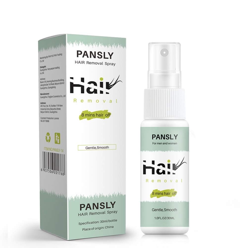 Pansly 8 mins Hair off Hair Removal Spray Hair Inhibiting and Reducing to Stop Hair Growth for Arm/Underarm/Legs/Mild Ingredient Non-Irritating Depilatories Product