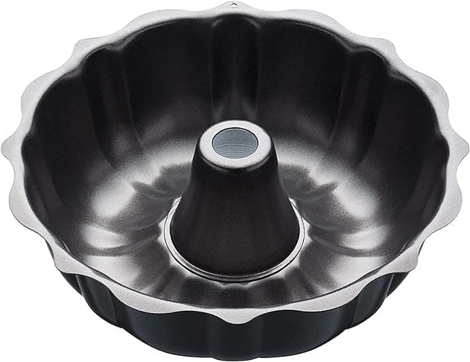 JANNAH 10 Inch Bundt Cake Pan Nonstick Fluted Tube Pan Cake Mold
