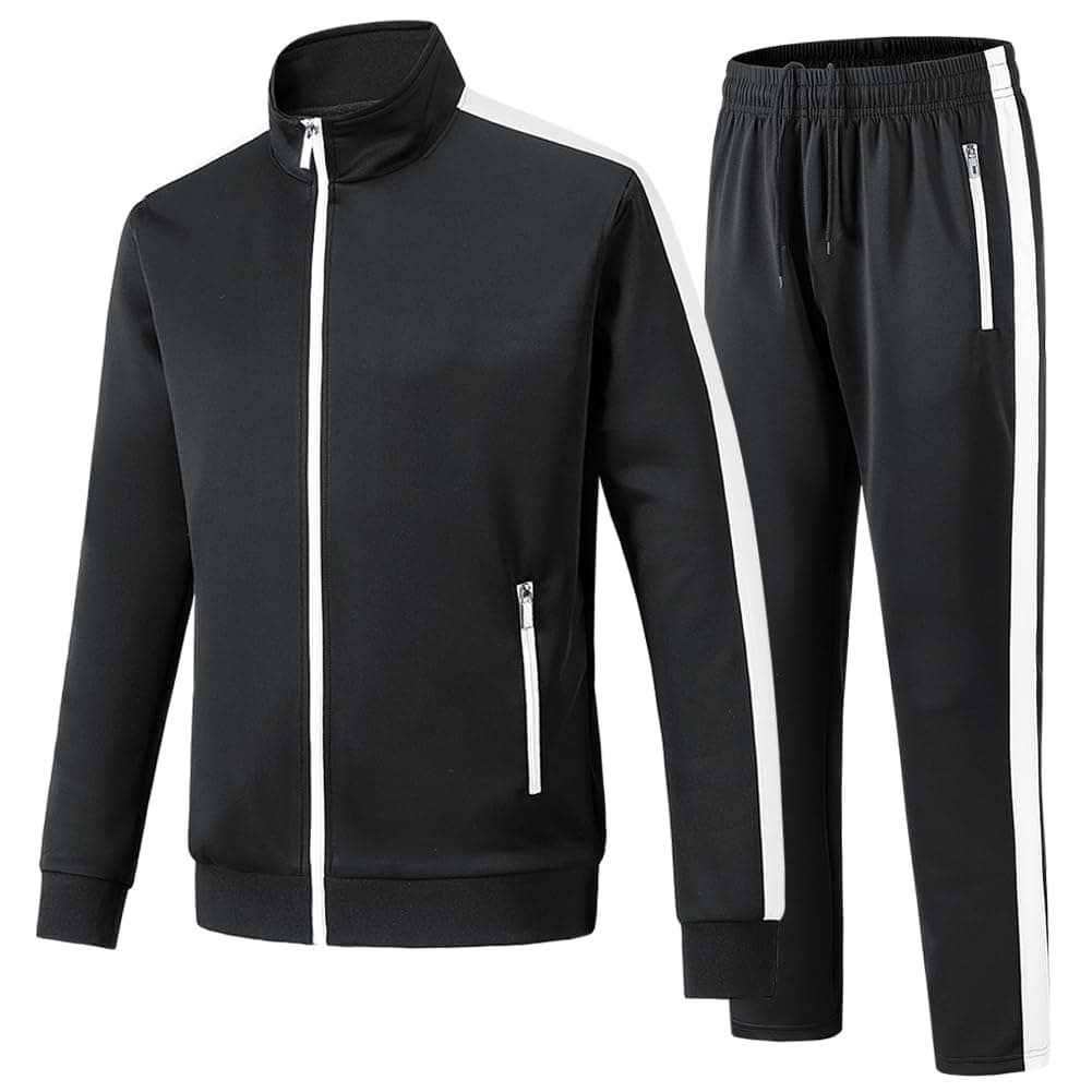 Men's Tracksuits 2 Piece Outfits Sweatsuits for Men Long Sleeve Track suits Athletic Full Zip Active Sports Sets