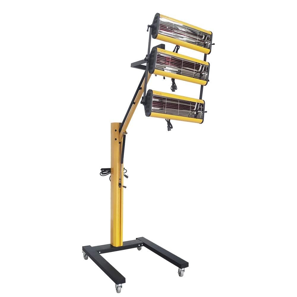 SOLARY B3EA Infrared Paint Curing Lamp Short Wave Infrared Heater Car Bodywork Repair Paint Dryer/Stand 3× 1050W