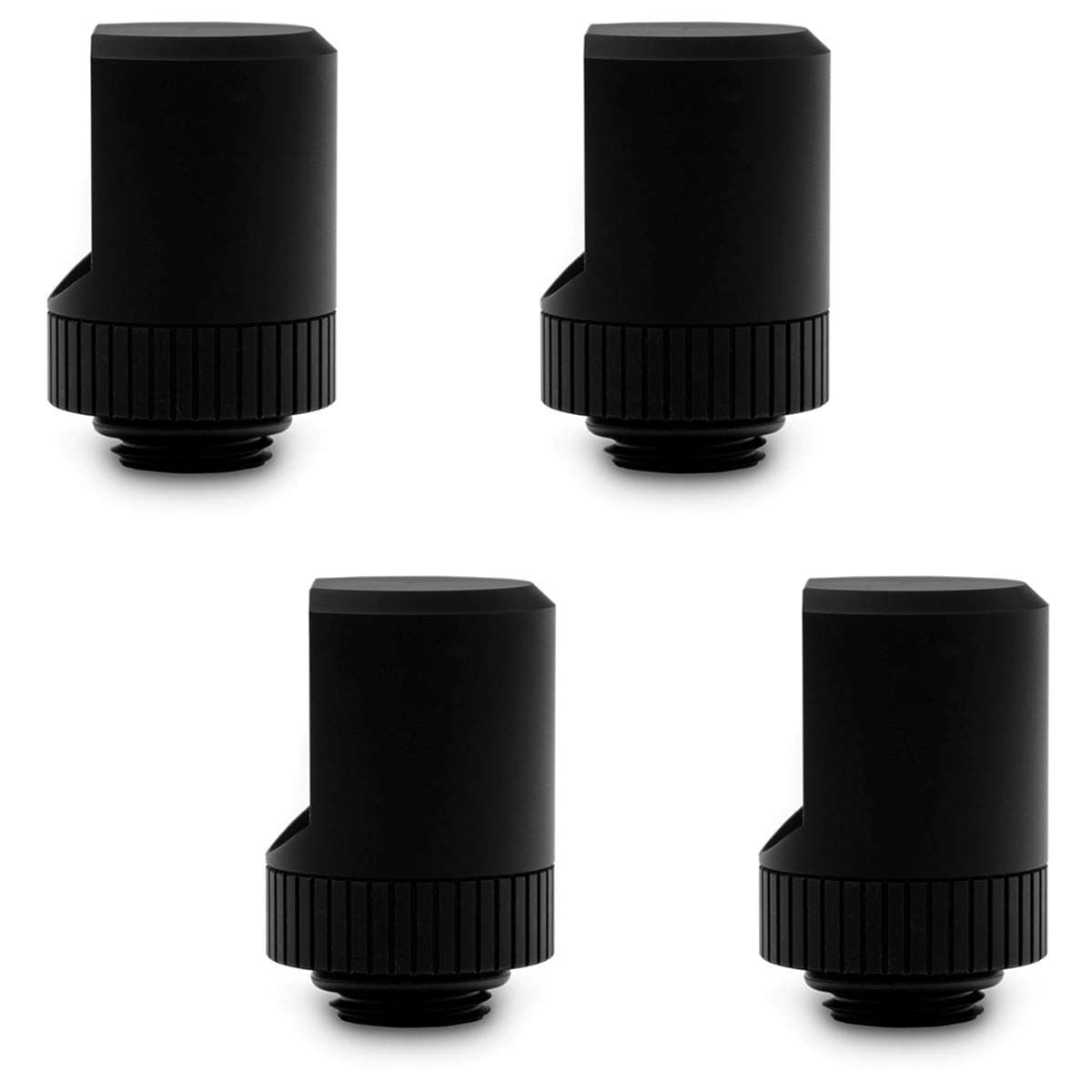 EKWB EK-Torque 90 Degree Angled Rotary Fitting, Black, Pack of 4