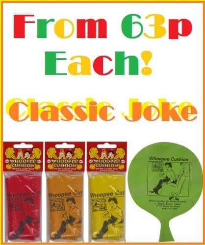 3 Whoopee Cushions / Boys Party Bag Toys Fillers Lucky Dip / 4 Assorted Colours Whoopie Whoopy Woopie Woopy by Kressies Wedding Accessories