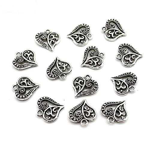 zhiteng15 PCS Alloy Charms Antique Tibetan Beads Necklace Pendant Spacers Dangle Clasps Earrings Bracelet Jewelry Making Accessories Bijoux Crafting