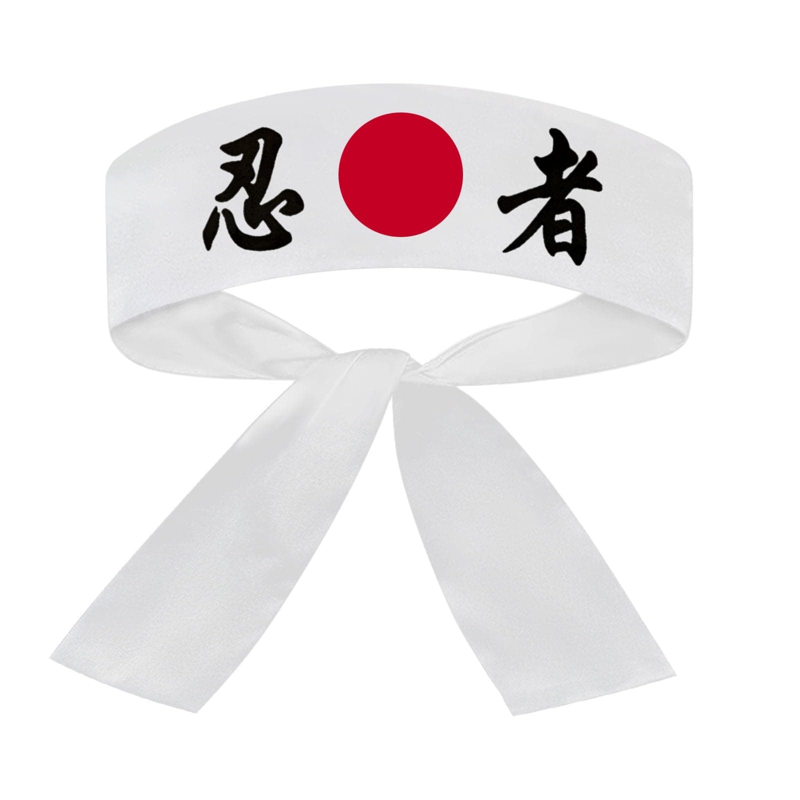Japanese Sushi Chef Hachimaki Karate Headband - White Ninja