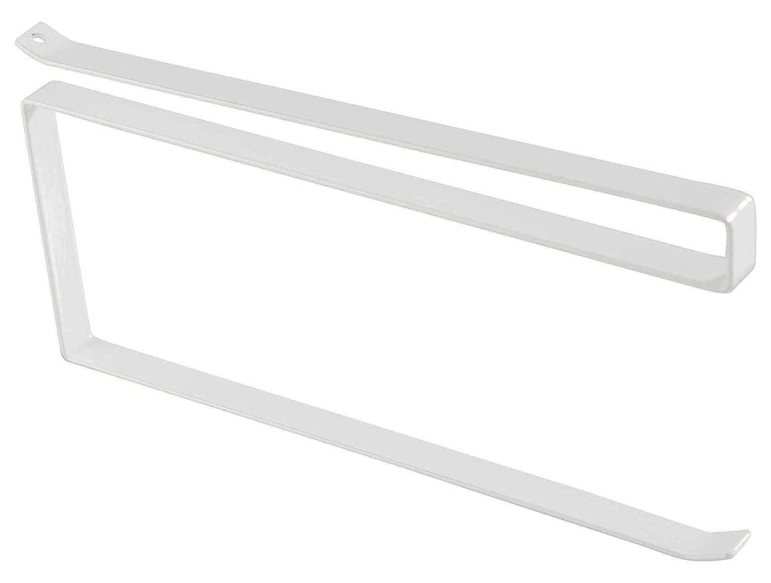 MOMENT Paper Towel Holder Under Cabinet Mount No Drilling, Toilet Paper Roll Holder Hooks Organizers for Kitchen & Bathroom Hanging Rack, Fits Cabinet Doors up to 1.9cm Thick, White