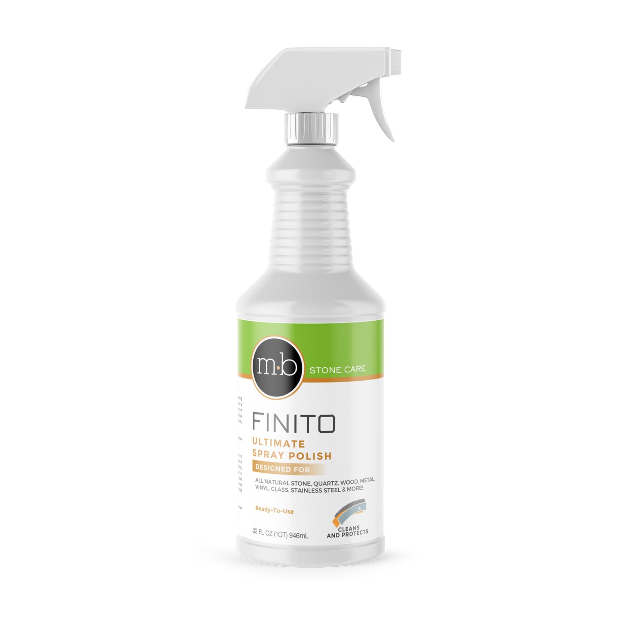 Finito Ultimate Spray Polish for Stone, Quartz, Wood, Metal, Vinyl, Glass, 32 fl oz