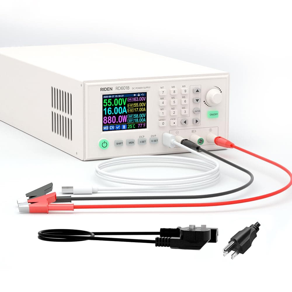 RD RD6018 DC Power Supply Variable Adjustable Lab Bench Power Supply Buck Converter Step Down Switching Regulated 4-Digital LCD Display 60V 12-18A 800W