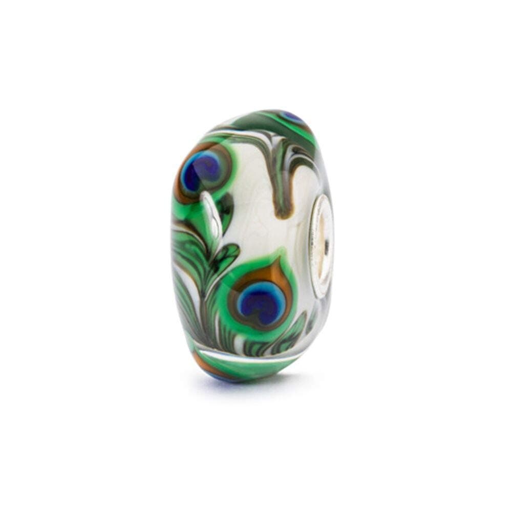 Trollbeads Glass Bead Prehnite Peacock