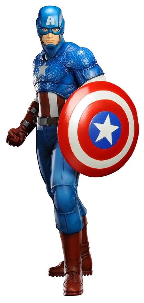 Marvel Now Avengers Captain America Artfx+ Statue, Multicolored