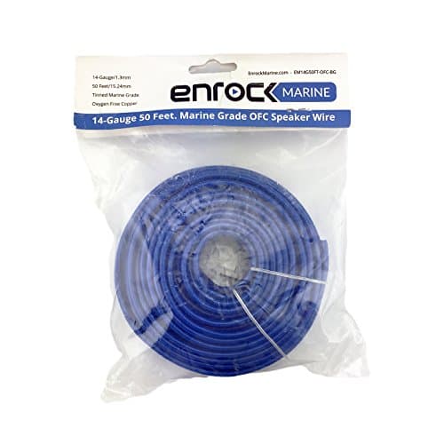 Enrock 50 Feet 14 AWG Gauge Marine Grade Speaker Wire Cable Corrosion Resistant Jacket