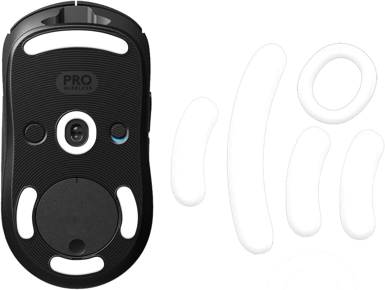 2 Sets Fast 5.1 Rounded Curved Edges Mouse Feet Skates for Logitech G Pro Superlight Wireless Gaming Mouse Feet Replacement (0.8mm,Smooth,PTFE) Pro Performance Upgrade