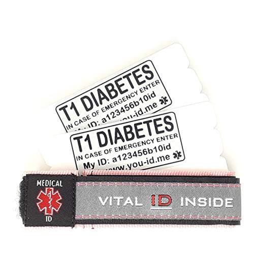 Type 1 Diabetes Bracelet, Type 1 Diabetes Wristbands, Medi Alert Bracelets, Diabetes ID Bracelets for Insulin Dependent Men and Women, Fast Awareness from Any Phone