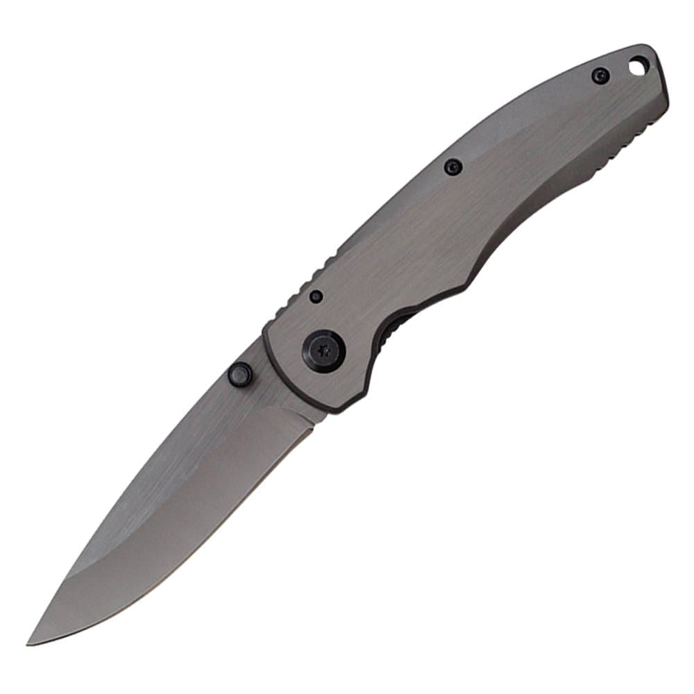 Milspec Tactical PML12 8.75-Inch Titanium Spring Assist Pocket Knife with Cord Cutter and Glass Breaker
