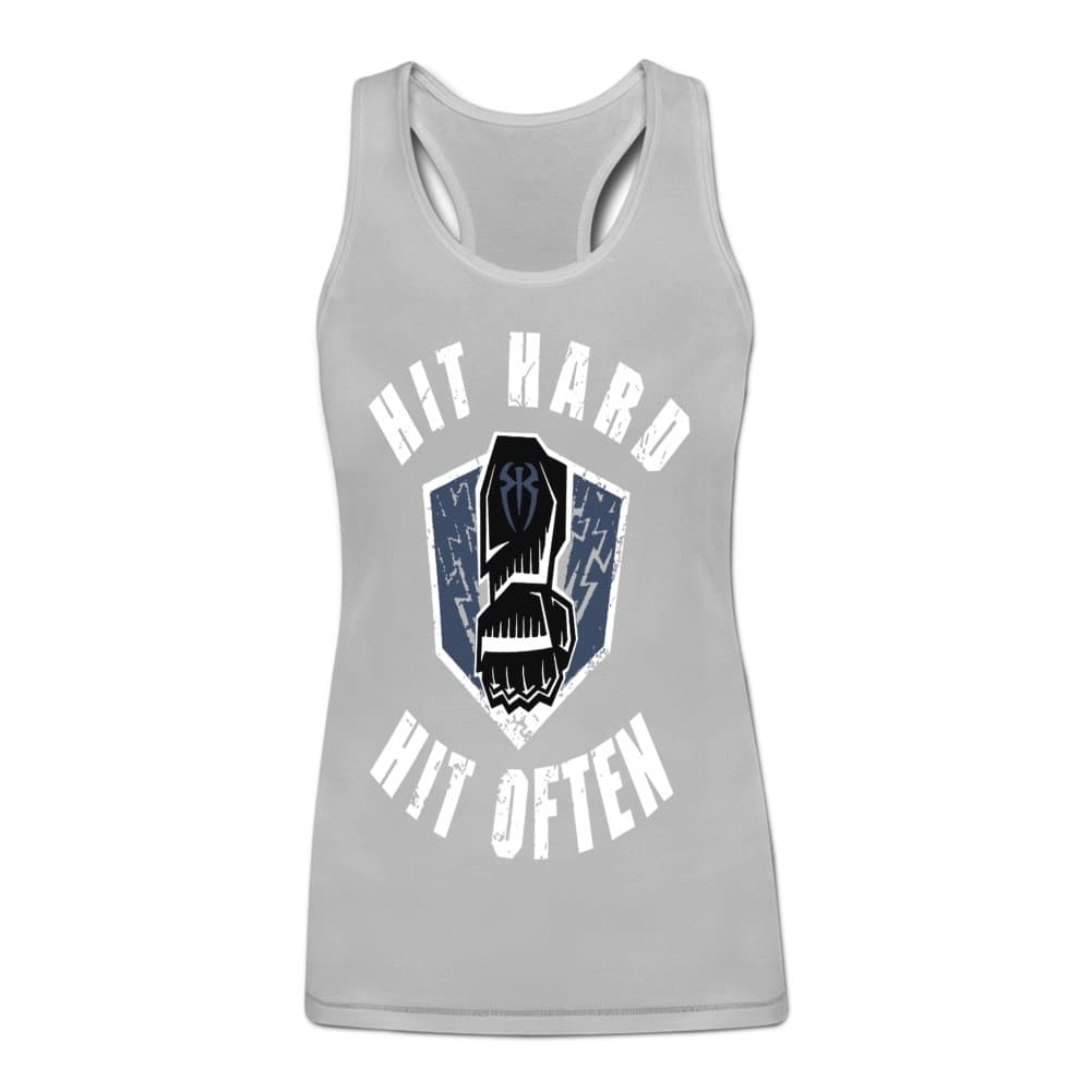 Luosha Women's Roman Reigns Hit Hard Hit Often Graphic Tank Top