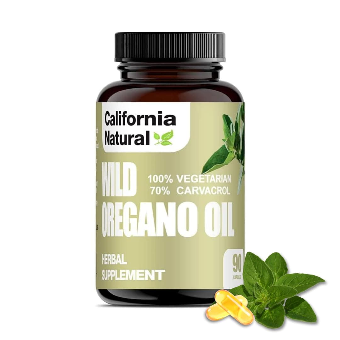 California Natural Wild Oregano Oil 100% Vegetarian Capsules - 90 Ea (Pack of 1) Image May Vary