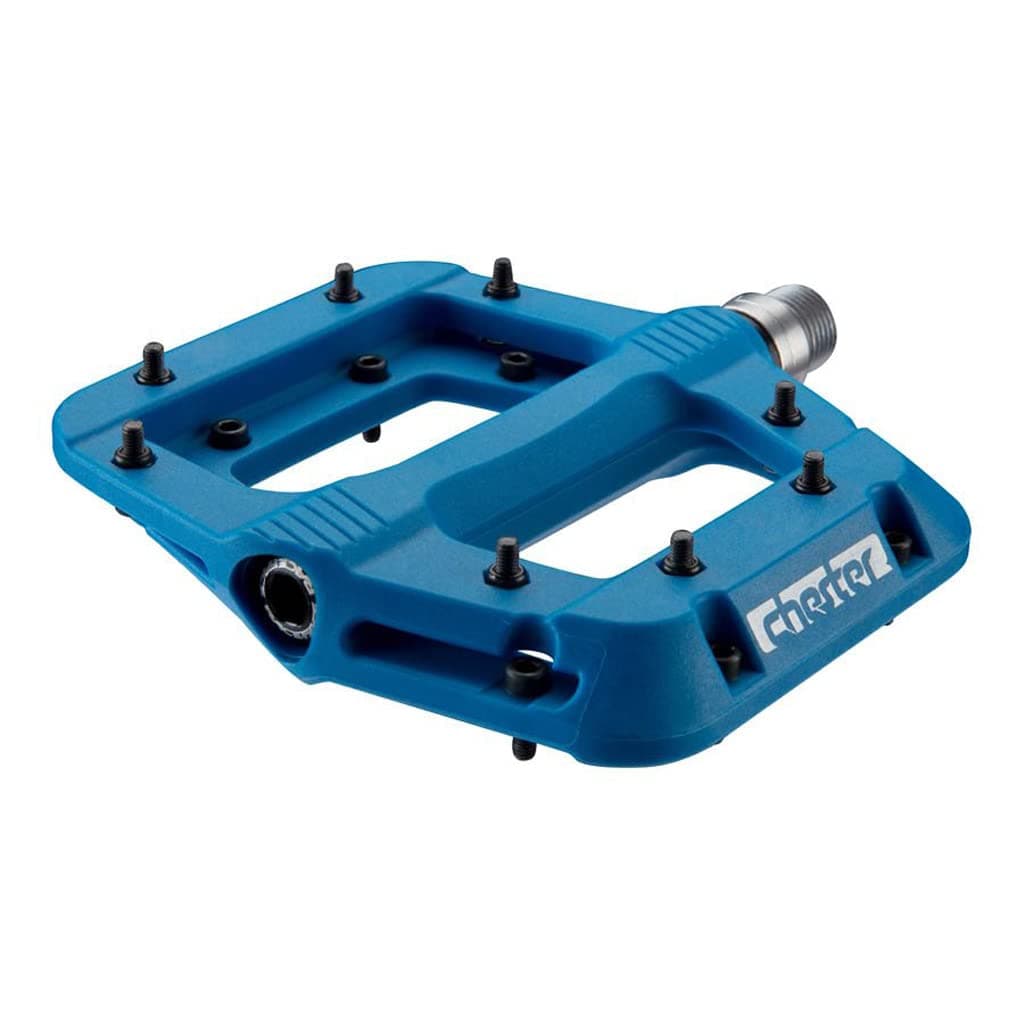 Chester Pedals - Platform, Composite, 9/16",Blue, Replaceable Pins