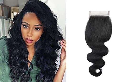 Brazilian Body Wave Top Closure Unprocessed Human Hair Lace Closure Bleached Knots with Baby Hair Free Way Part Closure 14inch