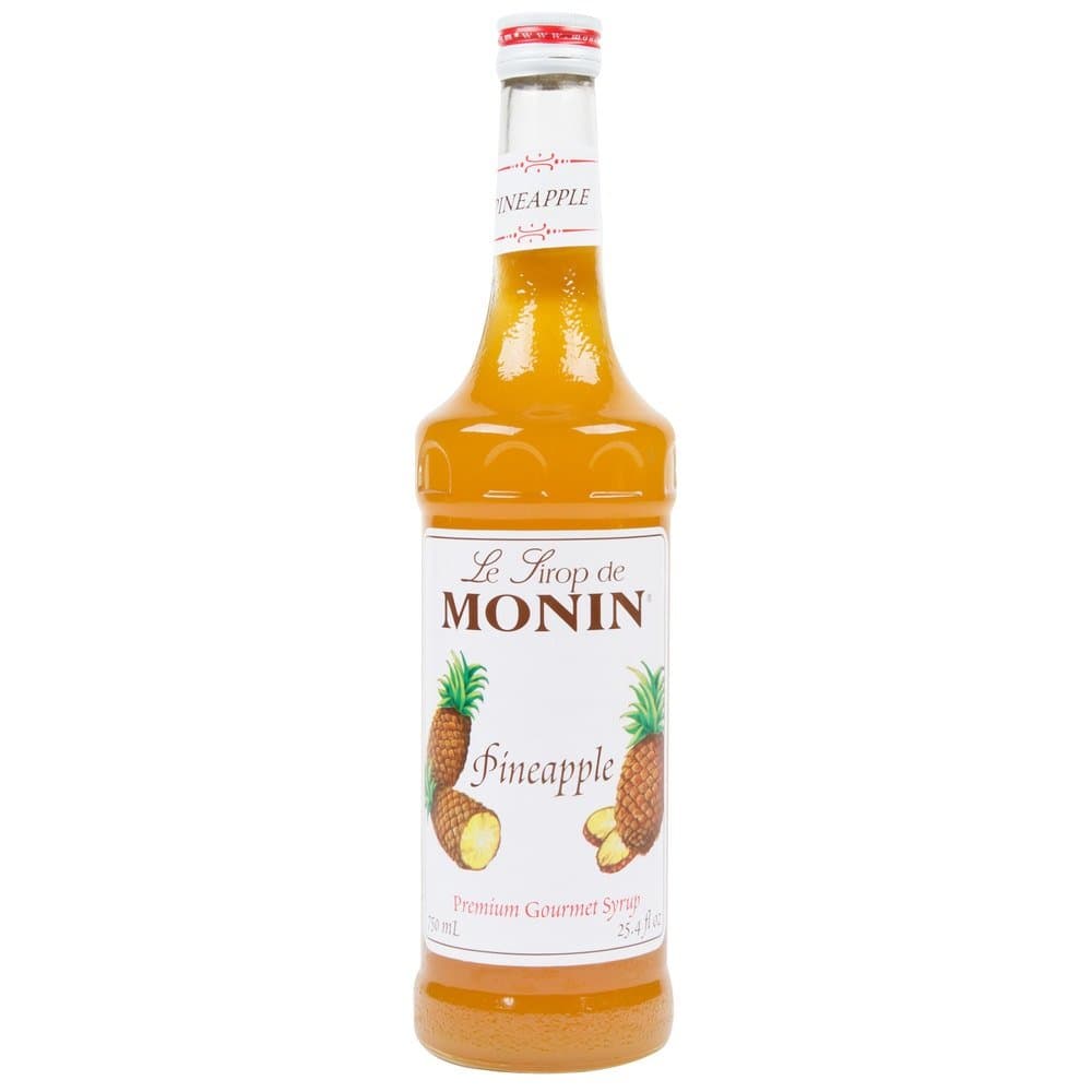 Monin - Pineapple Syrup, Sweet Tropical Flavors, Great for Teas, Sodas, & Cocktails, Natural Flavors, No Artificial Sweeteners or Ingredients, Gluten-Free, Vegan, Non-GMO, Clean Label (750ml)